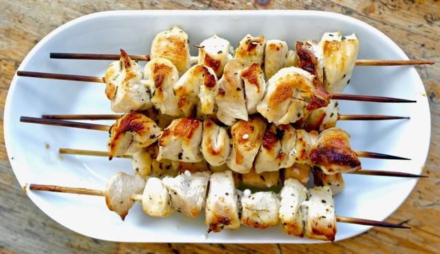 Kids Chicken or Pork Souvlaki.